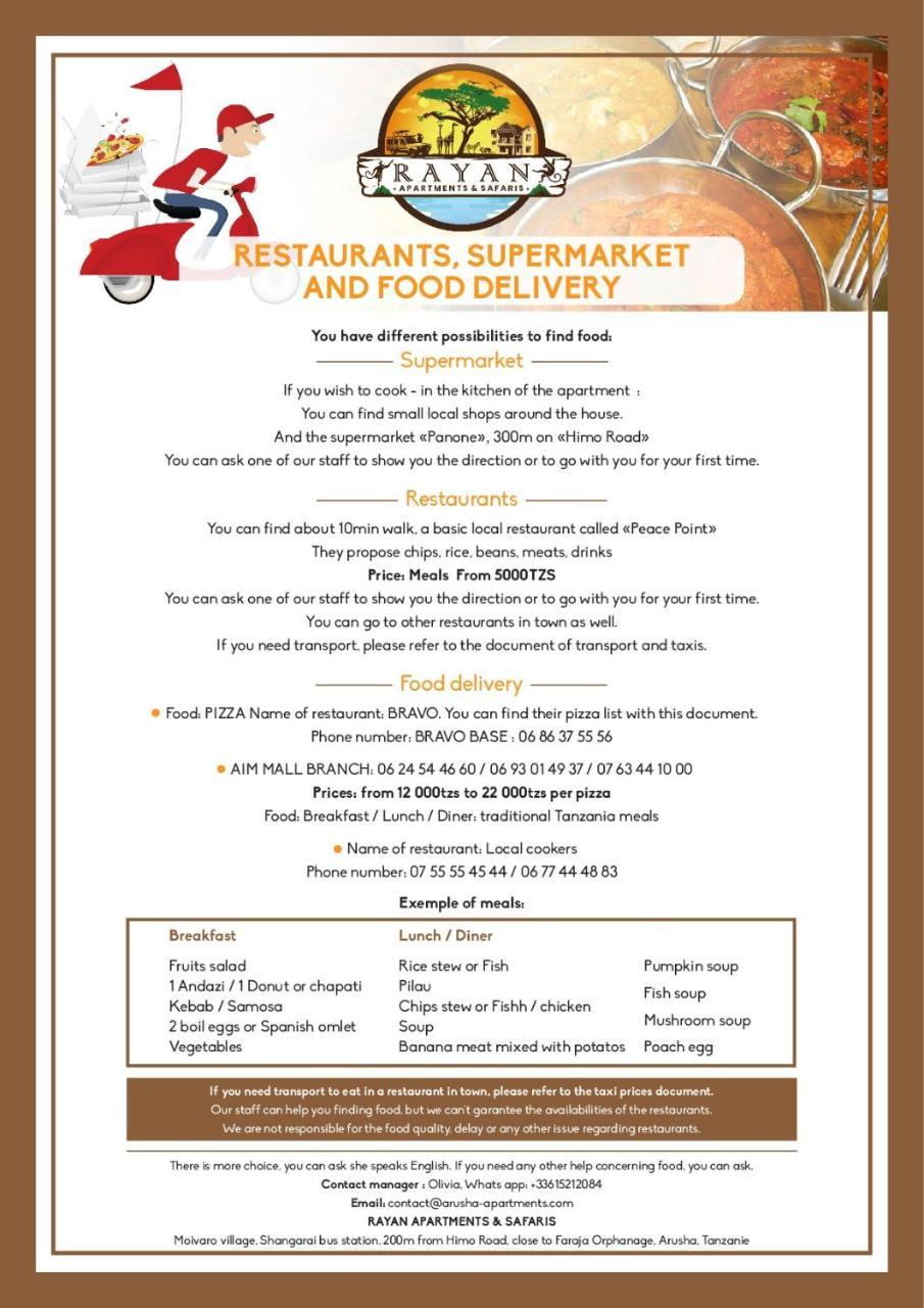Rayan Apartments & Safaris Arusha Luaran gambar